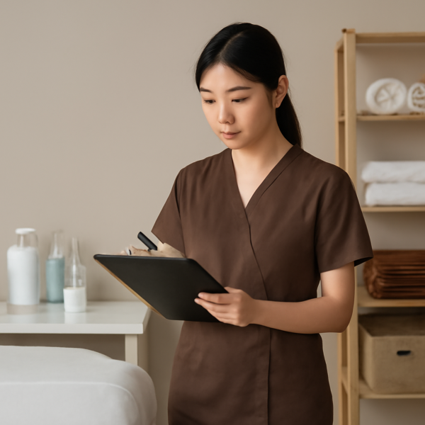 마사지 관리사 준비물과 체크리스트 이미지